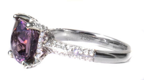 Violet Spinel & Diamond 18K Ring
