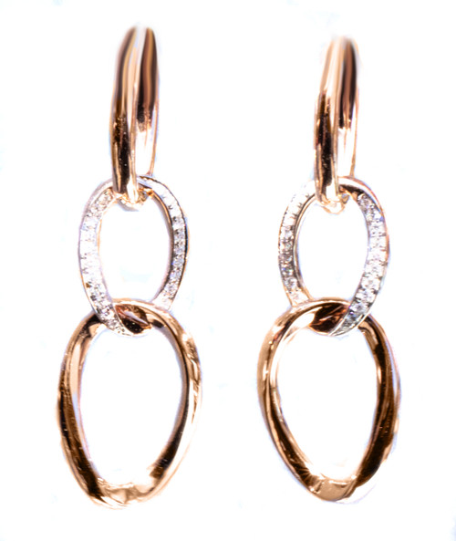 Diamond Chain Earrings 18K Rose Gold