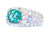 Rare Lagoon Blue Tourmaline & Diamond Ring