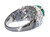 Rare Lagoon Blue Tourmaline & Diamond Ring