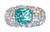 Rare Lagoon Blue Tourmaline & Diamond Ring