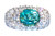 Rare Lagoon Blue Tourmaline & Diamond Ring