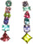 Multi Gemstone Dangle 18K Earrings