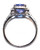 Round Tanzanite & Diamond 18K White Gold Ring