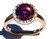 Natural Royal Purple Spinel & Diamond 18K Ring