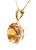 Fancy Cut Citrine & Diamond Flower Pendant with Chain