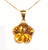 Fancy Cut Citrine & Diamond Flower Pendant with Chain