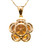 Fancy Cut Citrine & Diamond Flower Pendant with Chain