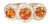 3 Stone Fanta Mandarin Garnet & Diamond 18K Ring