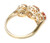 3 Stone Fanta Mandarin Garnet & Diamond 18K Ring