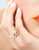 3 Stone Fanta Mandarin Garnet & Diamond 18K Ring