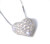 Diamond Heart Pendant and Chain in 18K White Gold
