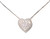 Diamond Heart Pendant and Chain in 18K White Gold