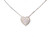 Diamond Heart Pendant and Chain in 18K White Gold