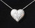 Diamond Heart Pendant and Chain in 18K White Gold