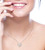 Diamond Heart Pendant and Chain in 18K White Gold