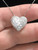 Diamond Heart Pendant and Chain in 18K White Gold