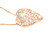 Diamond Heart Pendant and Chain in 18K Rose Gold