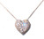 Diamond Heart Pendant and Chain in 18K Rose Gold