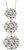 Graduated Triple Diamond Flower 14K Pendant with Chain