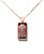 13 ct Watermelon Tourmaline & Diamond Pendant with 18K Chain