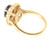 Rare Teal Spinel & Yellow Diamond 18K Ring