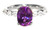 Gorgeous Natural Royal Purple Sapphire & Diamond 18K Ring