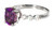 Gorgeous Natural Royal Purple Sapphire & Diamond 18K Ring