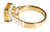 Rare Unheated 6.80 ct Yellow Sapphire & Diamond 18K Ring