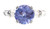 Rare Unheated Lavender Sapphire & Diamond 18K Ring