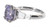 Rare Unheated Lavender Sapphire & Diamond 18K Ring
