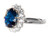 Rare 6.19 ct Unheated Sapphire & Diamond 18K Ring
