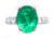 3.88 ct Natural Emerald and Diamond 18K Ring