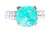 Rare Natural Super Neon Blue Paraiba Tourmaline & Diamond 18K Ring