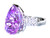 Beautiful Natural Kunzite and Diamond 18K Ring