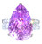 Beautiful Natural Kunzite and Diamond 18K Ring