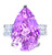 Beautiful Natural Kunzite and Diamond 18K Ring