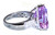 Beautiful Natural Kunzite and Diamond 18K Ring