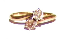 Champagne Diamond & Chocolate Diamond Engagement Ring