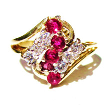 Estate Ruby & Diamond Waterfall Ring