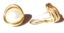 ESTATE Mabe Pearl 14K Gold Earrings