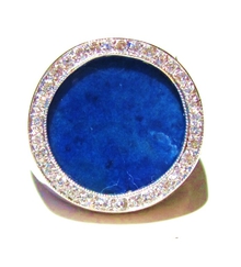 Lapis Lazuli & Diamond 14K Ring