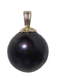10.5 mm Tahitian Black Pearl 14K Pendant