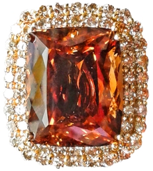 Imperial Topaz & Diamond Pendant and Brooch