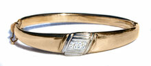 Art Deco Diamond 18K Bangle Bracelet