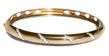 Vintage Gold and Diamond Bangle Bracelet