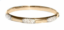 Vintage Diamond and 14K Gold Bangle Bracelet
