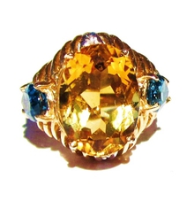 Citrine & Topaz Ring